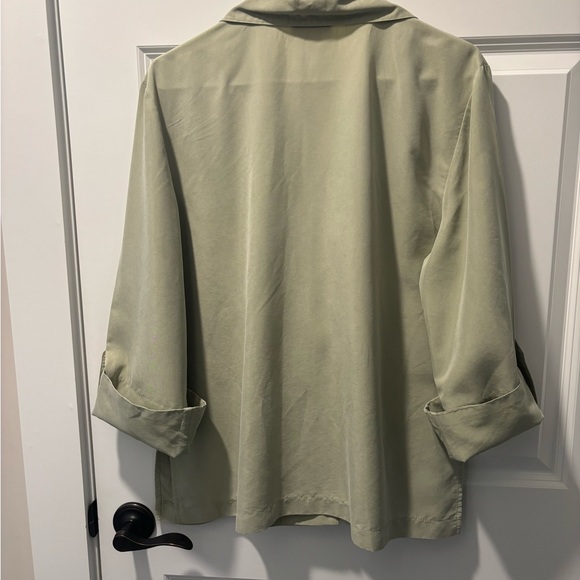 RK Originals Pale Olive Green blouse size 14 - Picture 4 of 6